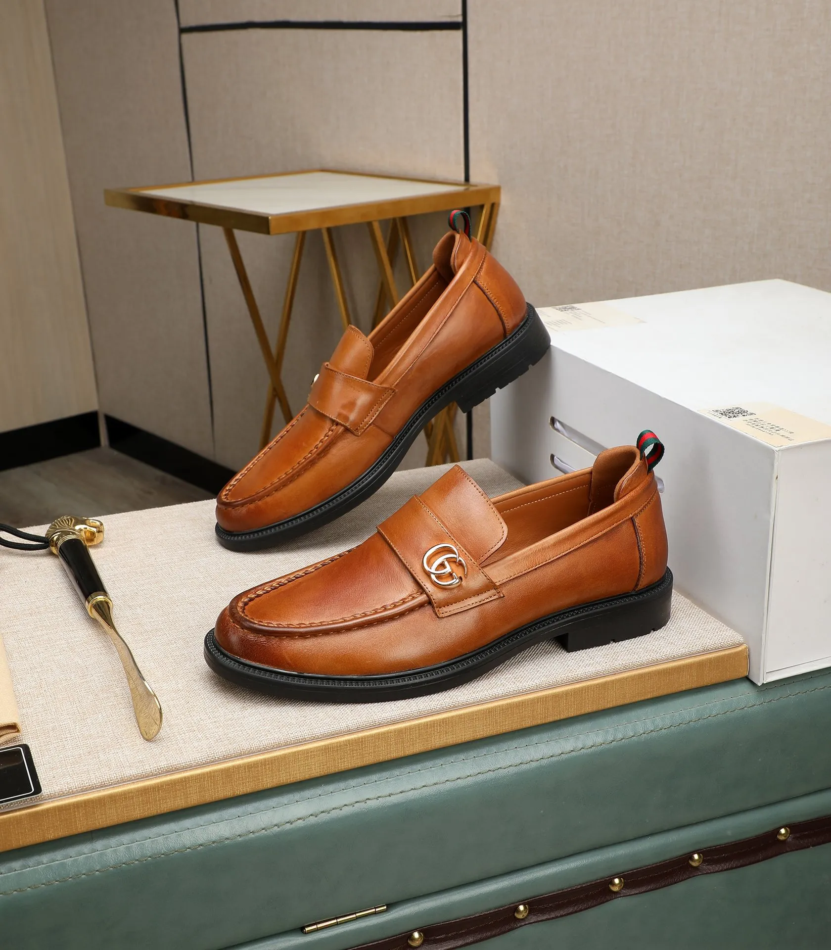 Men's men's shoes💰500📛📛Original (water-dyed cow lining) Gucci GUCCI official website formal shoes🌀 Italian🇮🇹imported cowhide➕top imported water-dyed cowhide lining💋Finely handmade original bottom, the real thing looks better when photographed in person Standard size 38-44